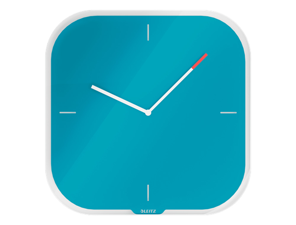 PENDULE LEITZ COSY HORLOGE MURAL ANALOGIQUE COLORIS BLEU