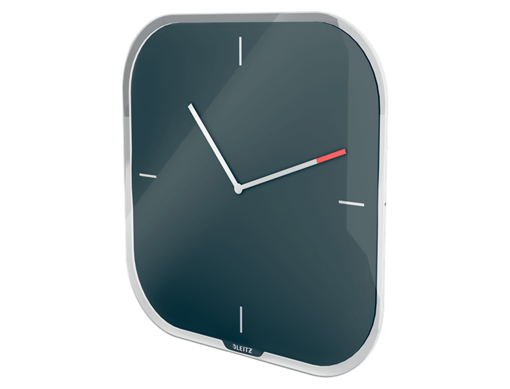 PENDULE LEITZ COSY HORLOGE MURAL ANALOGIQUE COLORIS GRIS