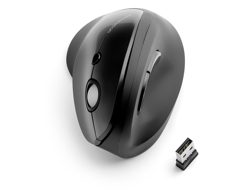 SOURIS KENSINGTON SANS FIL DESIGN VERTICAL ERGONOMIQUE   POR FIT 2,4GH. 4 BOUTONS