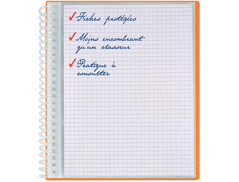 PROTEGE DOCUMENTS SPIRAL SCHOOL LIFE A5 40 POCHETTES POLYPROPYLENE ASSORTI