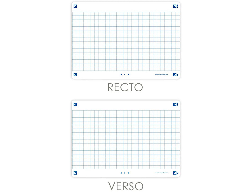 FICHES BRISTOL OXFORD REVISION 2.0 A6 NON PERFOREE  32 FICHES/FILM Q5X5 CADRE     BLANC