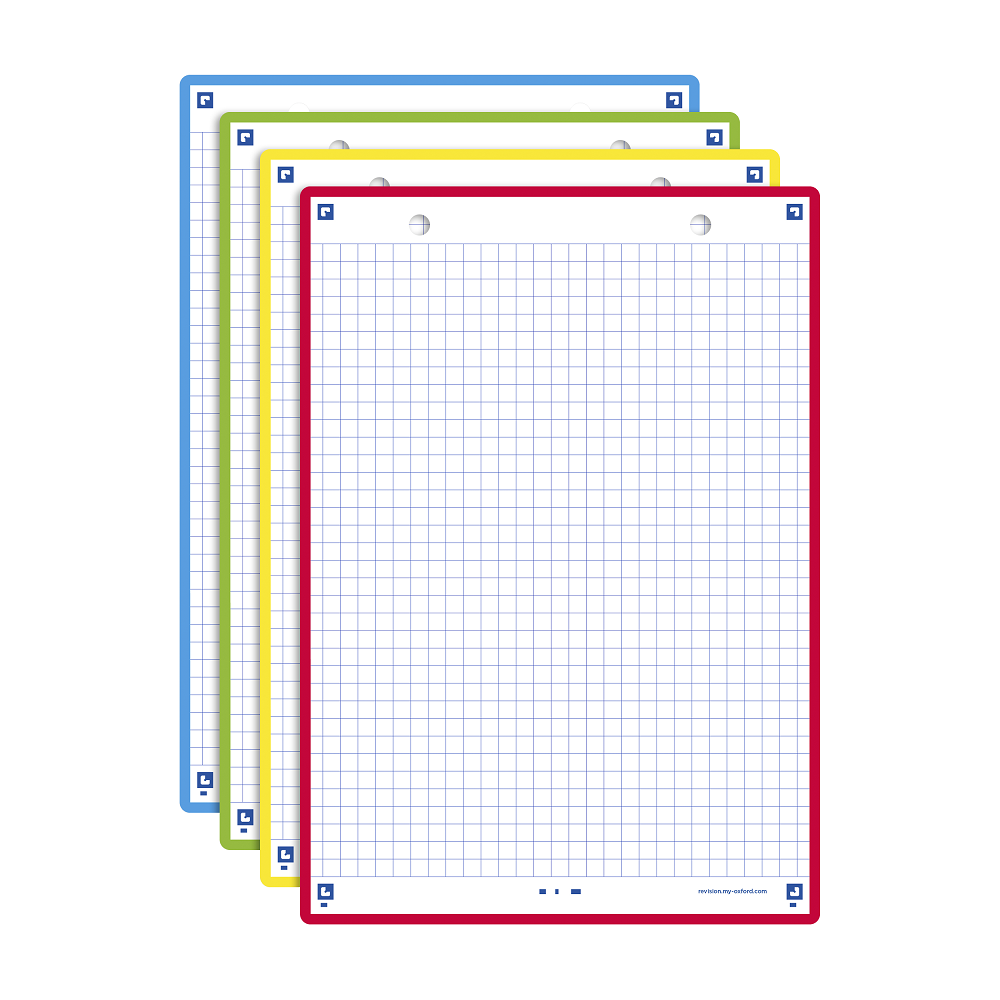 FICHES BRISTOL OXFORD REVISION 2.0 A5 PERFOREE 32 FICHES/FILM Q5X5 COULEUR ASSORTIES