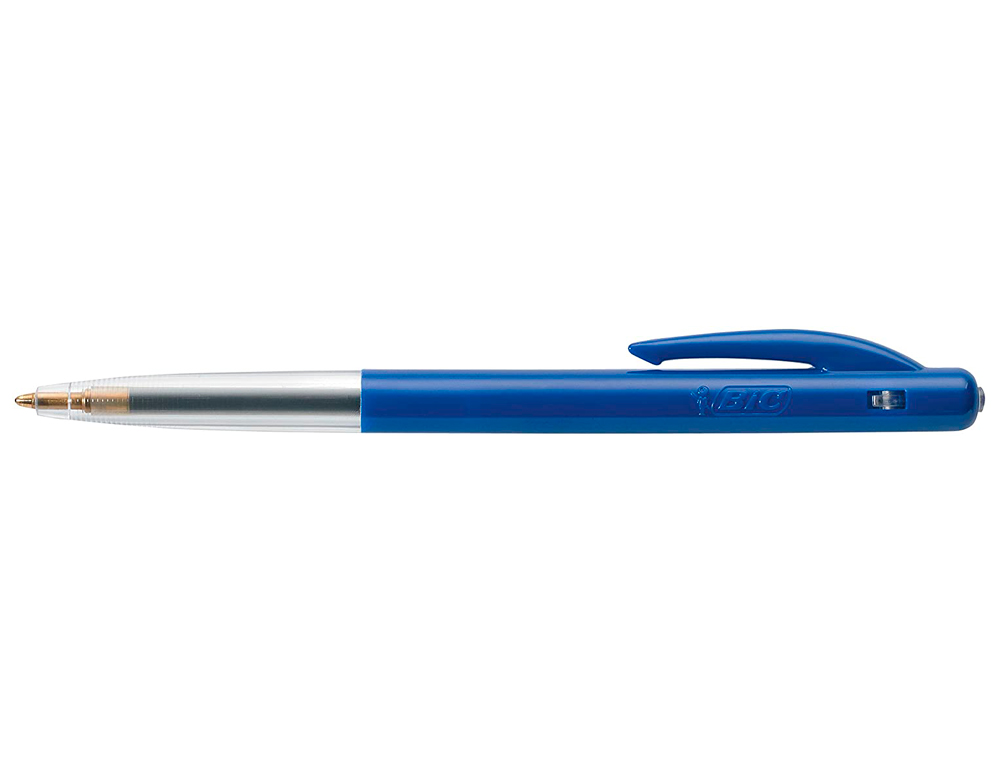 STYLO-BILLE BIC M10 ÉCRITURE MOYENNE 0.5MM ENCRE CLASSIQUE RÉTRACTABLE BOUTON POUSSOIR LATÉRAL COLORIS BLEU