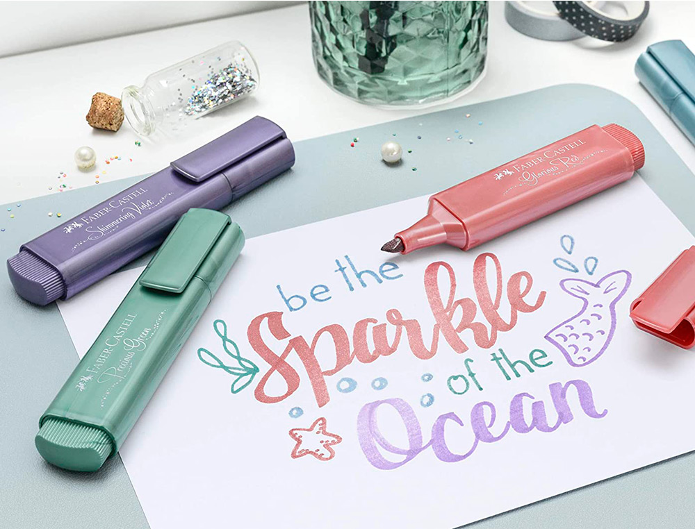 SURLIGNEUR FABER CASTELL TL 46 METALLIC PEARL ROSE