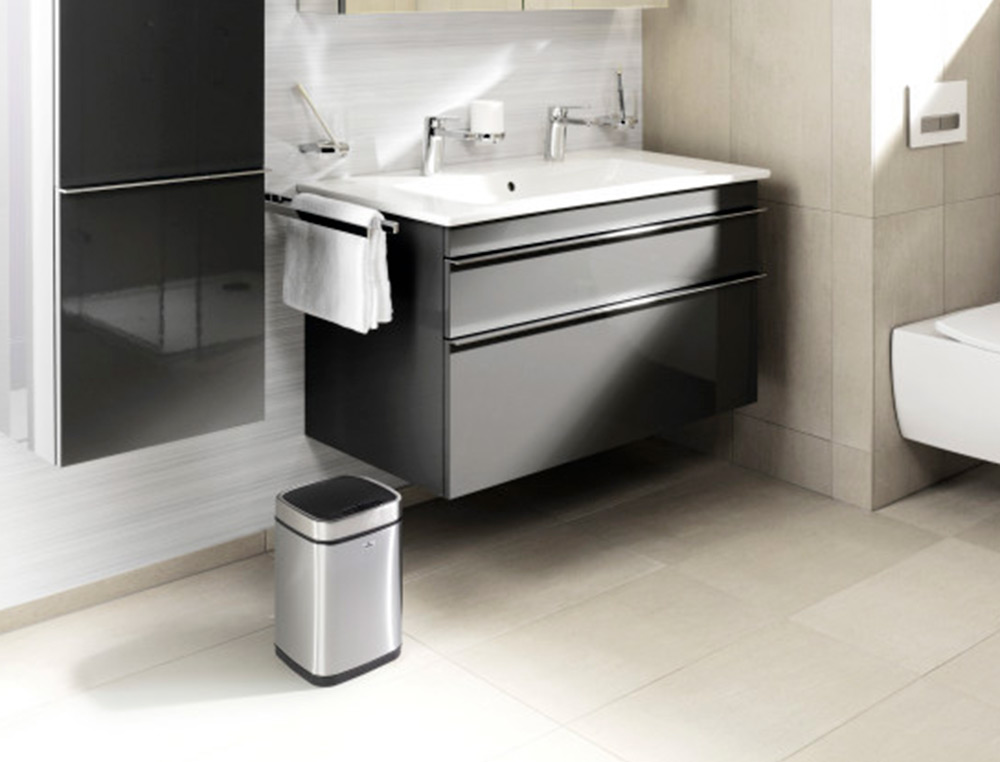POUBELLE DURABLE A CAPTEUR AUTOMATIQUE ACIER INOXIDABLE A