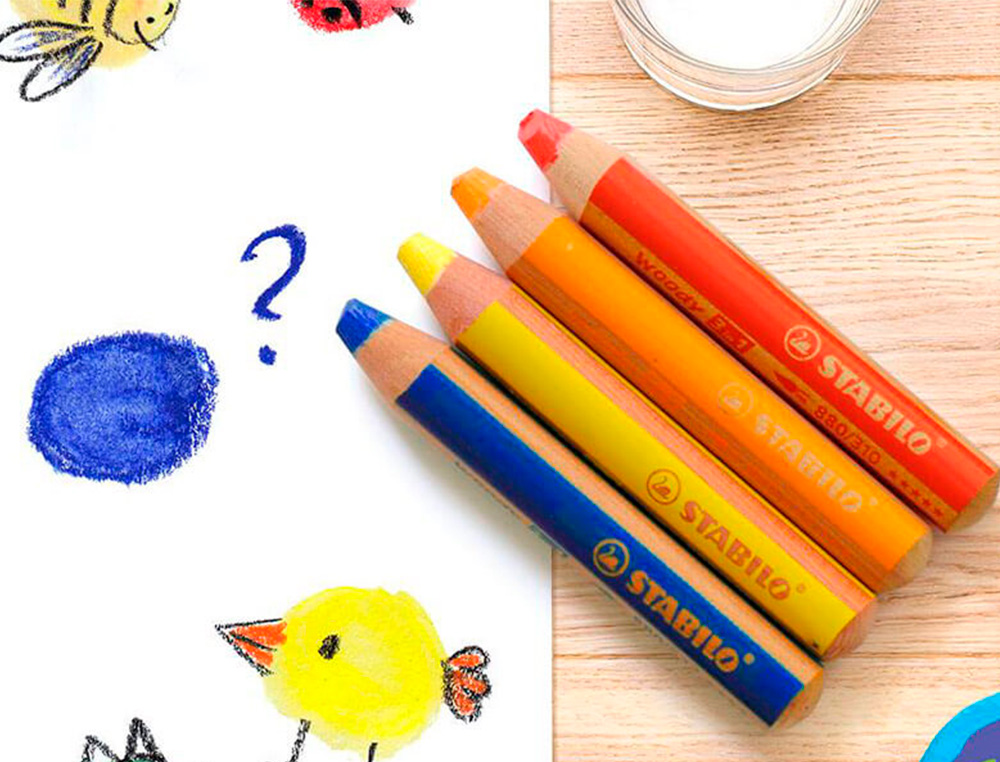 CRAYON MULTI TALENTS STABILO WOODY 3 IN 1 JAUNE
