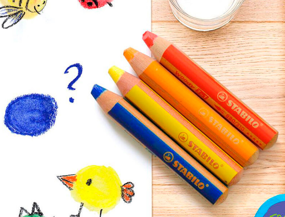CRAYON MULTI TALENTS STABILO WOODY 3 IN 1 TERRE DE CYAN