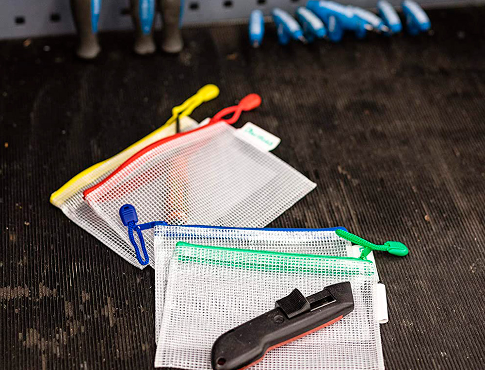 POCHETTE RENFORCEE TARIFOLD A ZIP A6, 175 * 125 MM COLORIS ASSORTIS SACHET DE 8