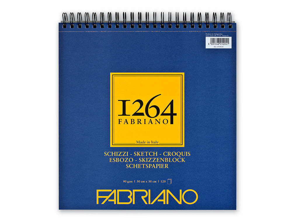 BLOC CROQUIS SPIRALE SCHIZZI 30X30 90G 120 FEUILLES