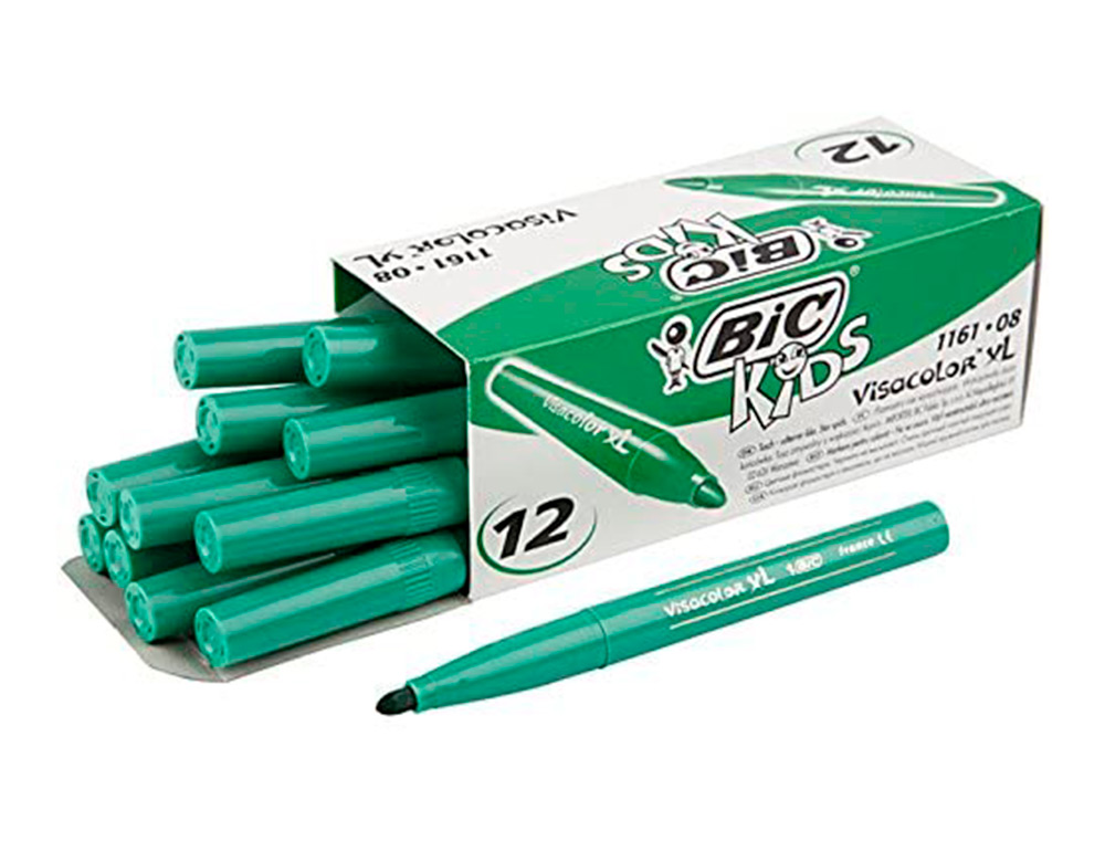 FEUTRE BIC VISACOLOR XL ECOLUTIONS POINTE LARGE 4,5 MMCOLORIS VERT