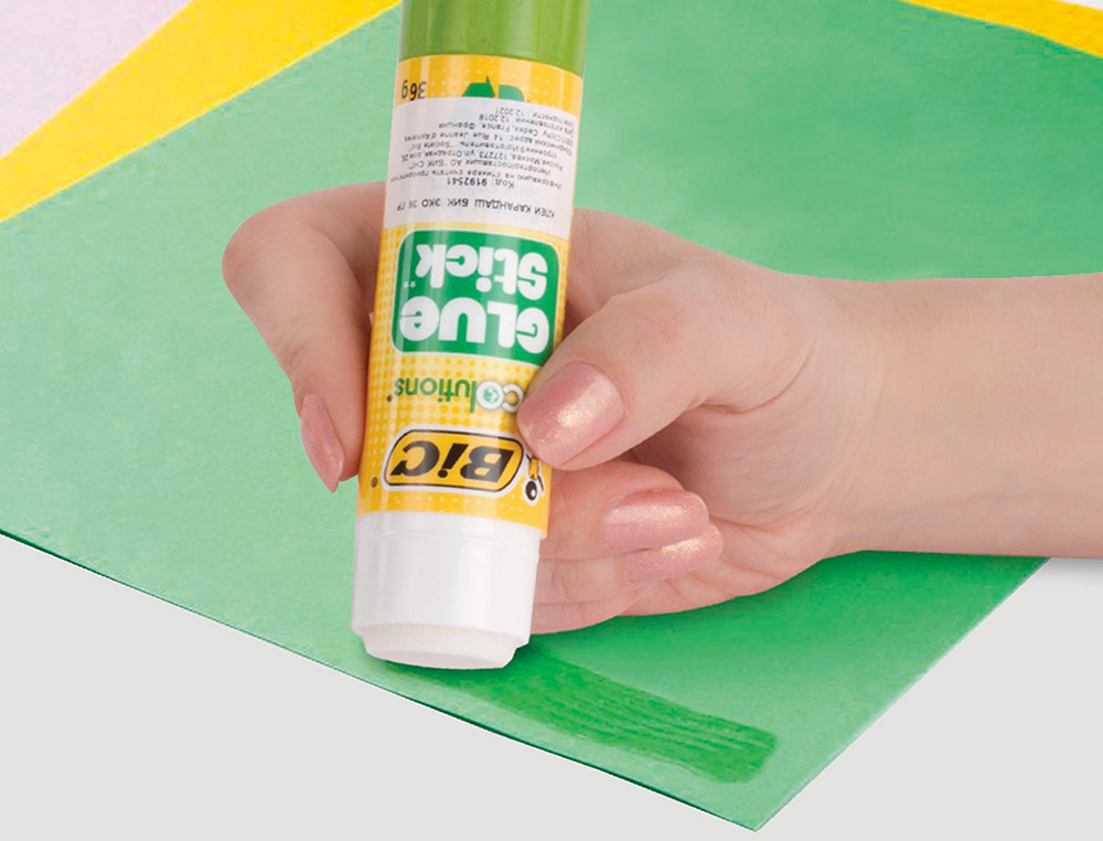 COLLE BIC  ECOLUTIONS  GLUE STICK - LAVABLE - TUBE DE 36  GR BOITE DE 12