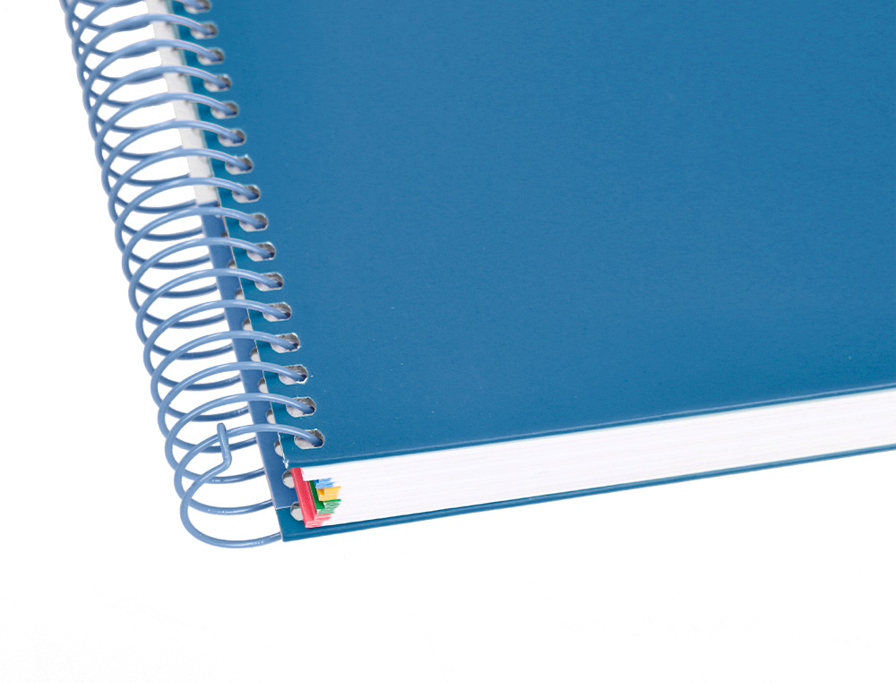 CAHIER SPIRALE ANTARTIK A5 14,8X21CM 240P 90G/M2 5X5MM 6 TROUS COIL-LOCK COLORIS BLEU  MARINE