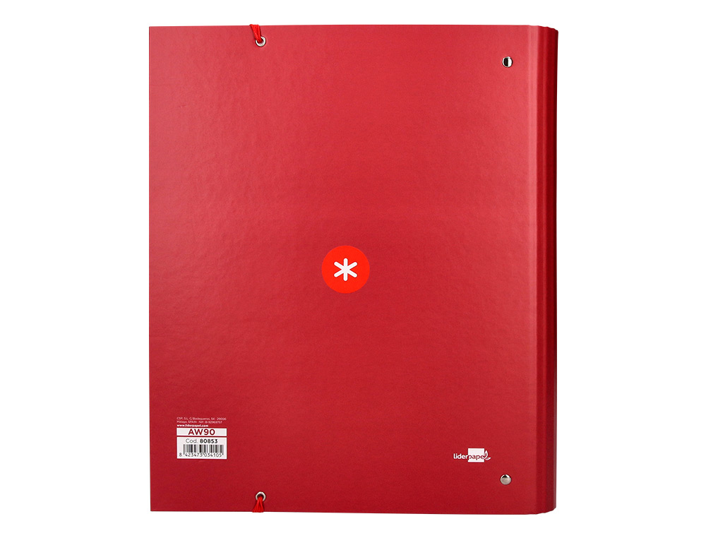 CLASSEUR ANTARTIK 4 ANNEAUX RONDS 40MM A4 CARTON REMBORDE FEUILLETS MOBILES Q5X5 COLORISFRAMBOISE