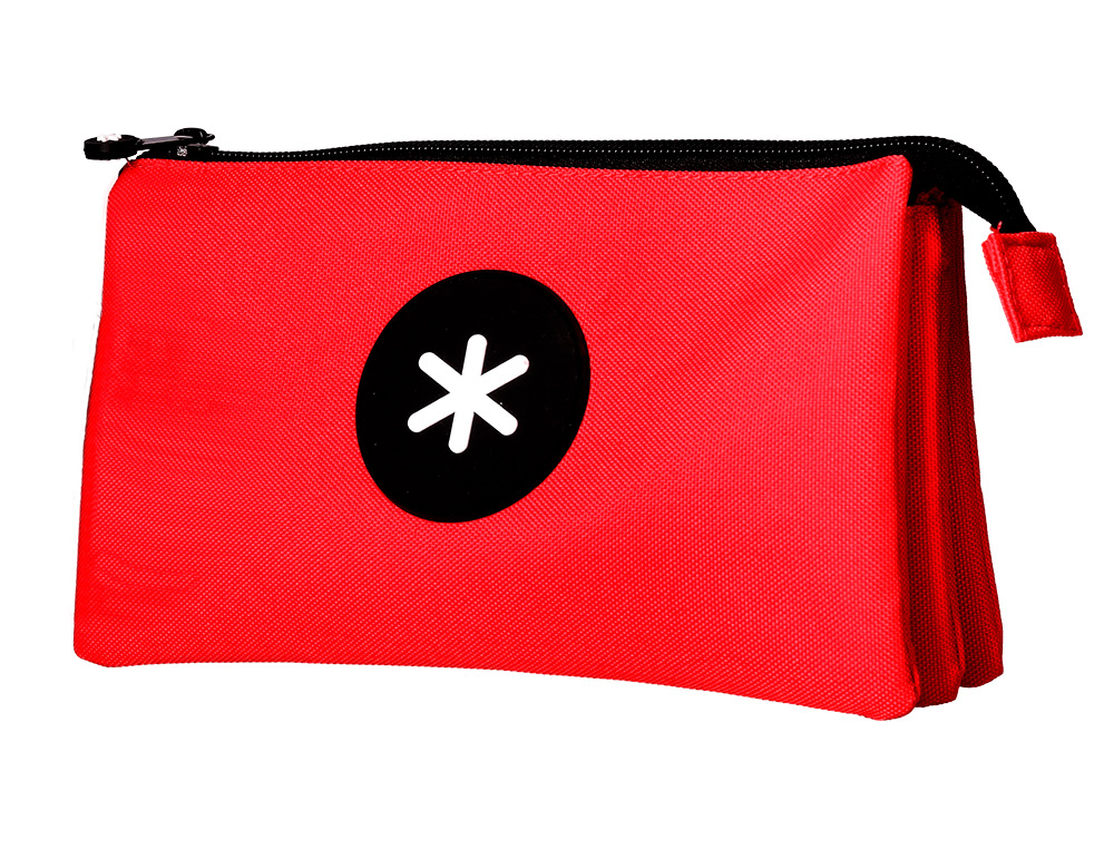 TROUSSE SCOLAIRE ANTARTIKPLATE 3               COMPARTIMENTS220X30X120MM     COLORIS ROUGE