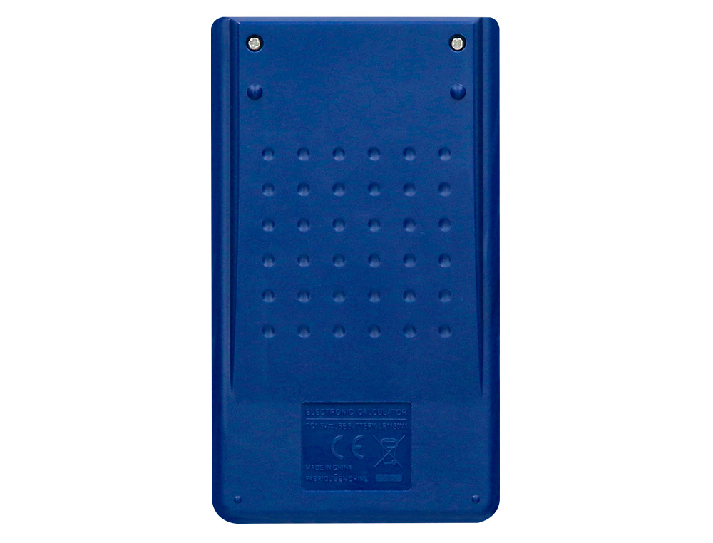 CALCULATRICE DE POCHE LIDERPAPEL XF09 8 CHIFFRES SOLAIRE ET PILES 115X65X8 MM COLORIS BLEU