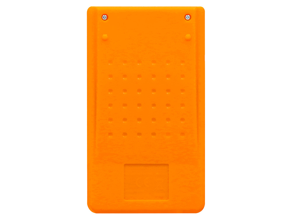 CALCULATRICE DE POCHE LIDERPAPEL XF10 8 CHIFFRES SOLAIRE ET PILES 115X65X8 MM COLORIS ORANGE