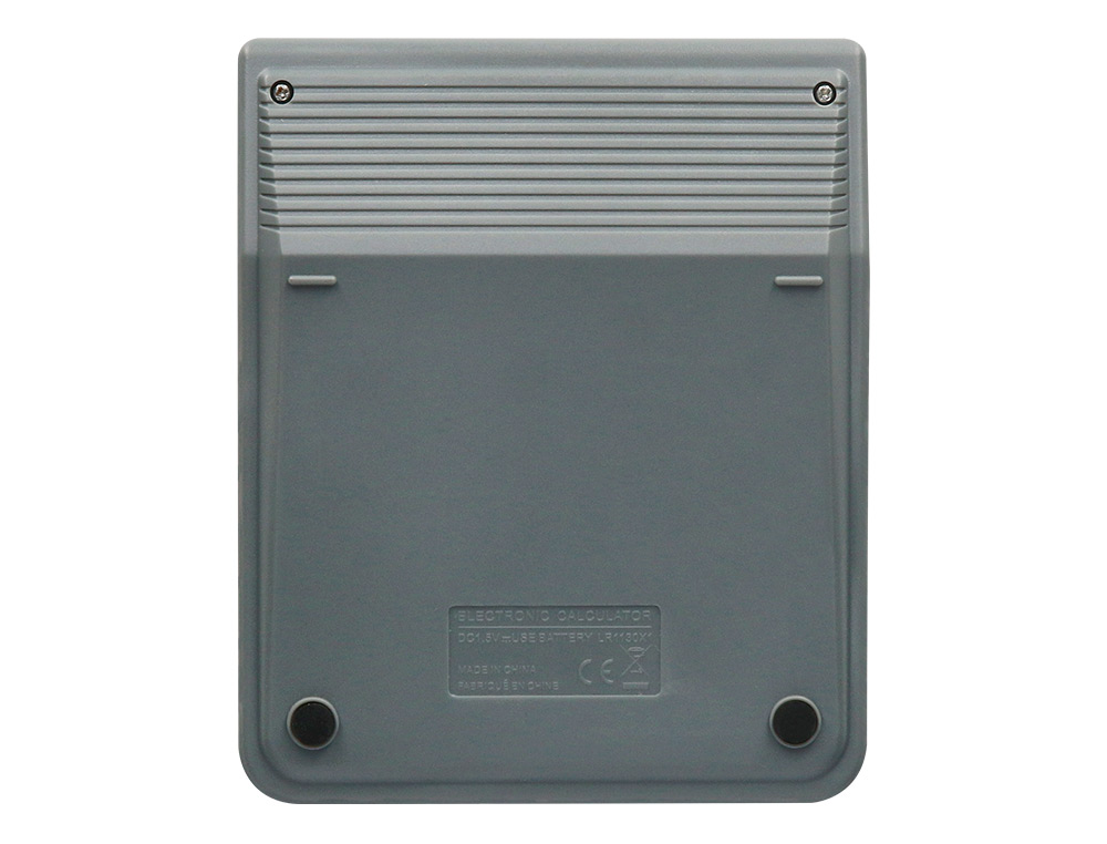 CALCULATRICE DE BUREAU LIDERPAPEL XF18 8 CHIFFRES SOLAIRE ET PILES 127X105X24 MM COLORIS GRIS