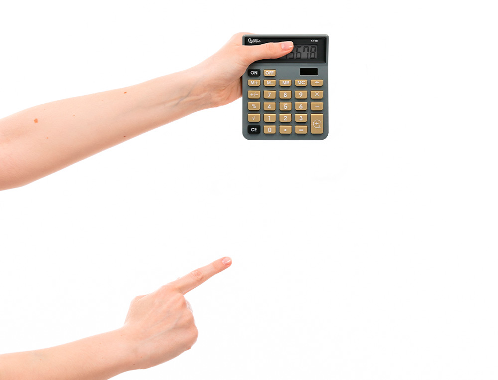CALCULATRICE DE BUREAU LIDERPAPEL XF18 8 CHIFFRES SOLAIRE ET PILES 127X105X24 MM COLORIS GRIS