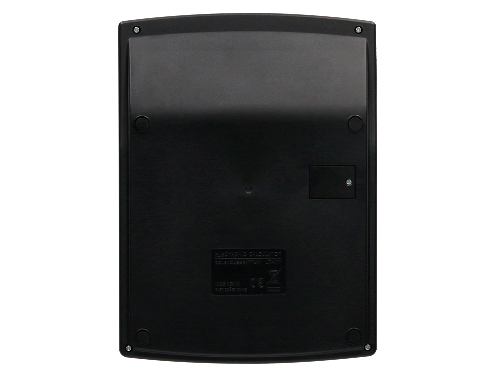 CALCULATRICE DE BUREAU LIDERPAPEL XF29 12 CHIFFRES TAXES SOLAIRE ET PILES COLORIS NOIR 190X140X30 MM