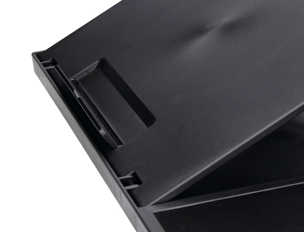 SUPPORT Q-CONNECT ORDINATEUR PORTABLE TAPIS DE SOURIS ET SUPPORT TELEPHONE 7 REGLAGES EN HAUTEUR COLORIS NOIR
