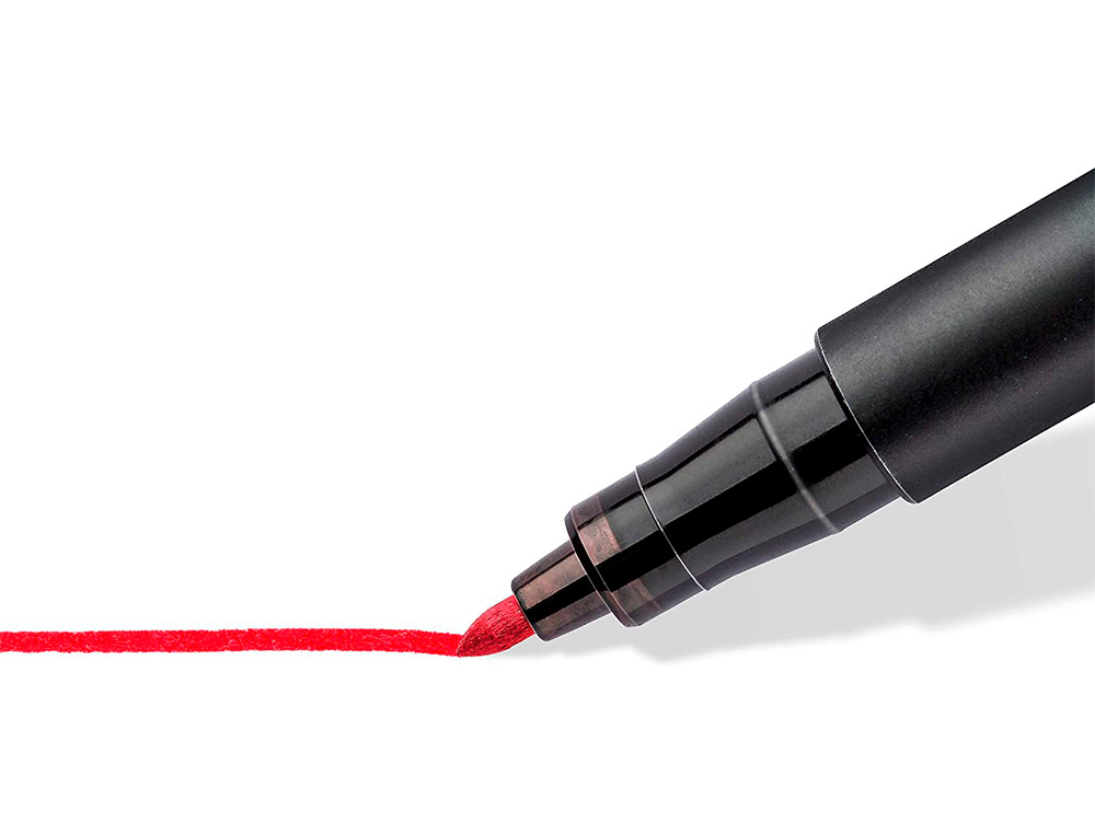 MARQUEUR STAEDTLER PERMANENT DRY SAFE LUMOCOLOR 317 POINTE MOYENNE 1MM COLORIS ASSROTIS ETUI DE 10 FEUTRES