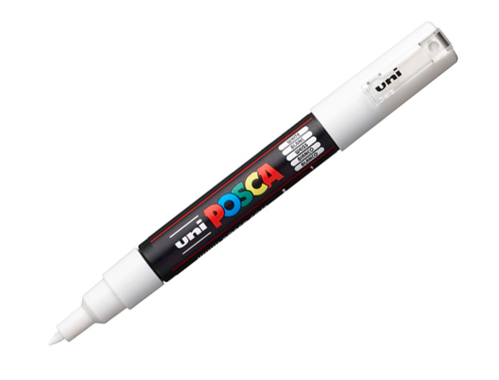 MARQUEUR POSCA POINTE CONIQUE EXTRA FINE COLORIS BLANC
