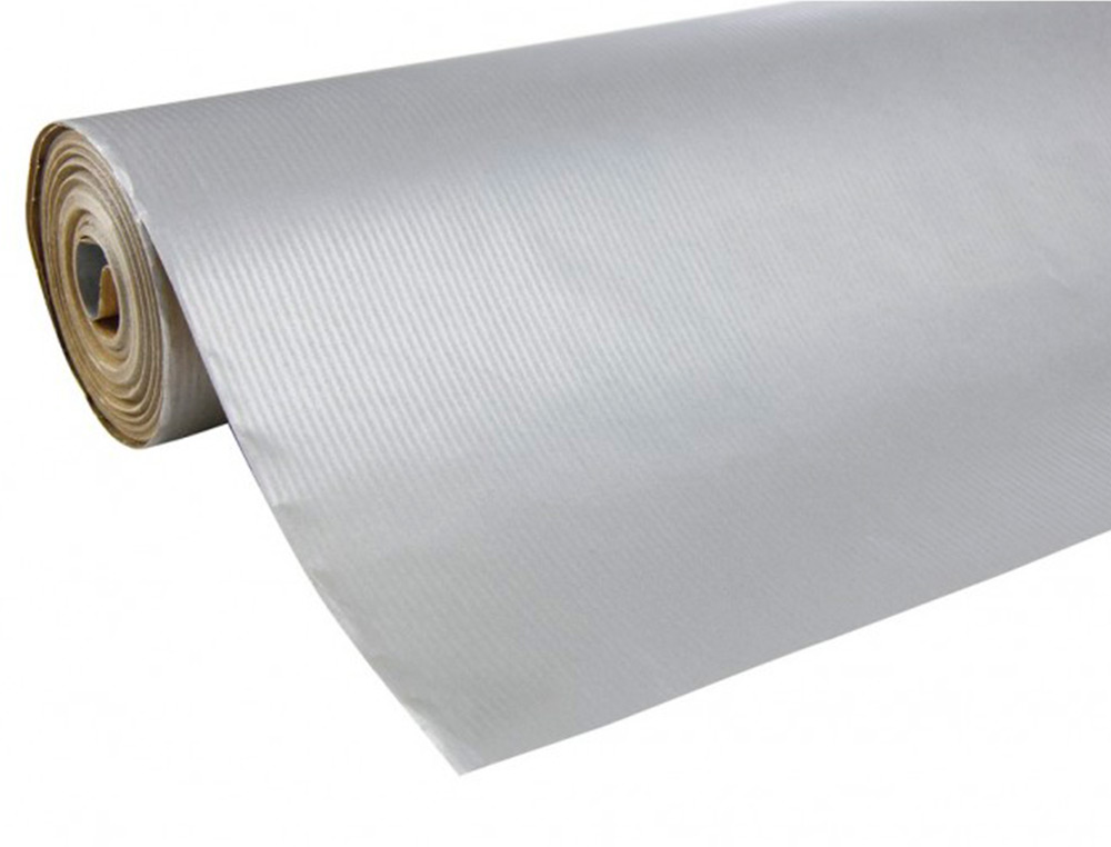 ROULEAU PAPIER CADEAU KRAFT RECYCLE AUX MOTIFS            CLAIREFONTAINE ARGENT 50M X   0,70M 60G.