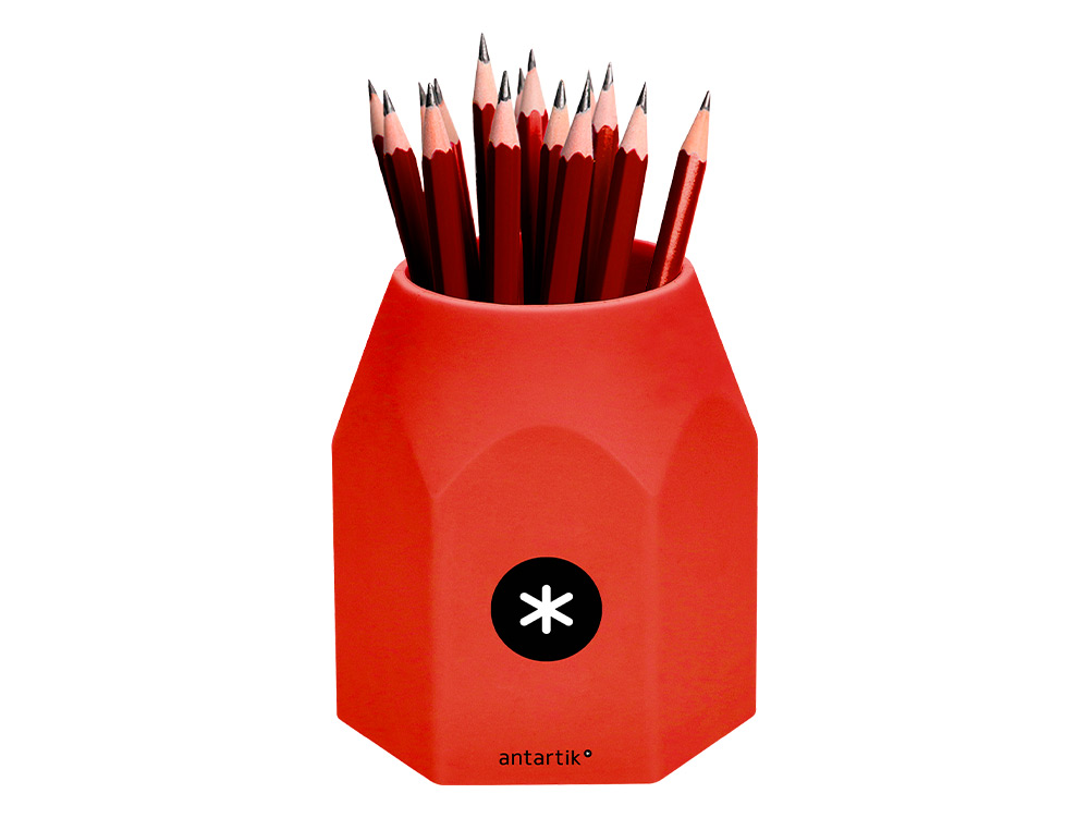 POT A CRAYONS ANTARTIK HEXAGONAL SILICONE SOFT TOUCH 95X75X80 MM COLORIS INTENSES  ASSORTIS