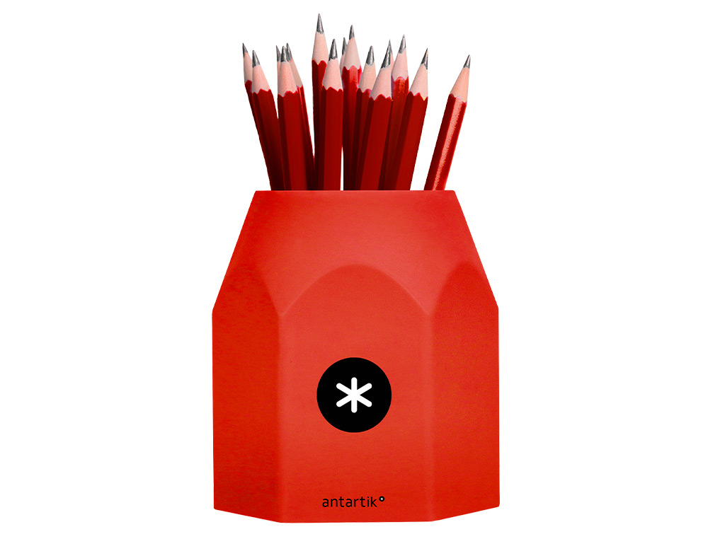 POT A CRAYONS ANTARTIK HEXAGONAL SILICONE SOFT TOUCH 95X75X80 MM COLORIS INTENSES  ASSORTIS