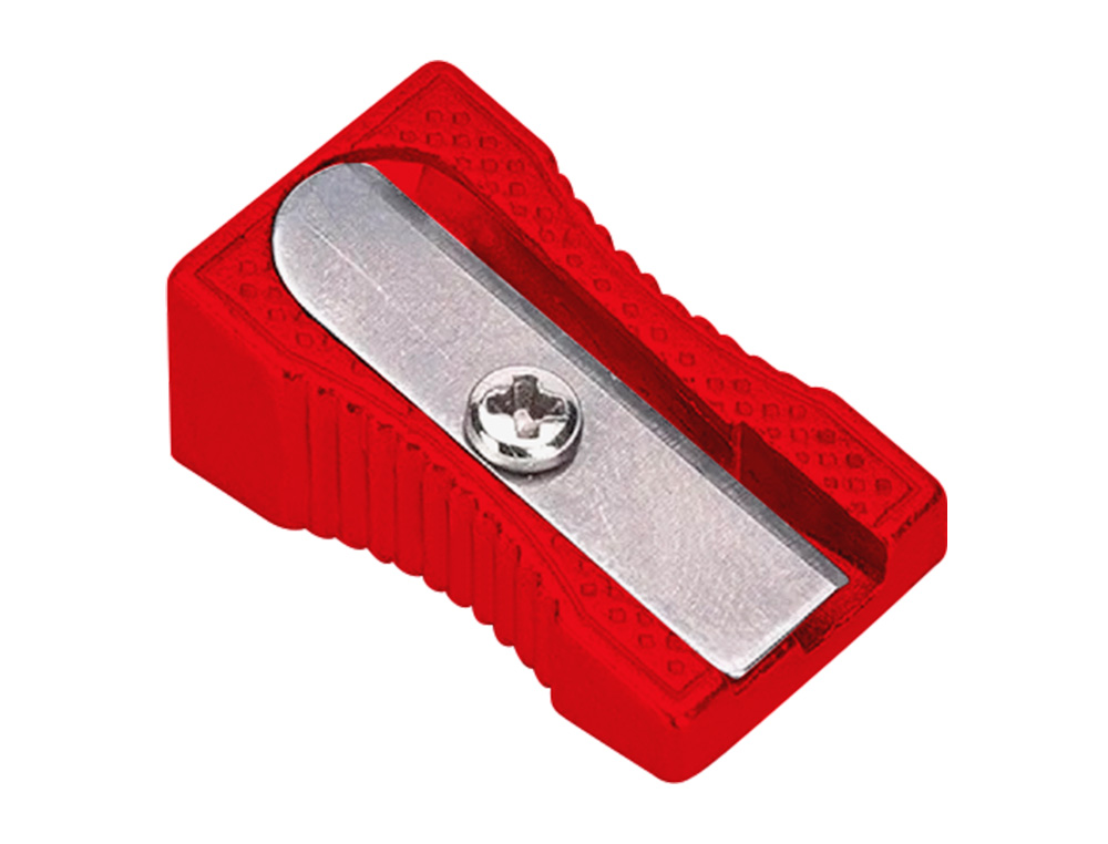 TAILLE-CRAYON LIDERPAPEL METALLIQUE 1 USAGE COLORIS ROUGE