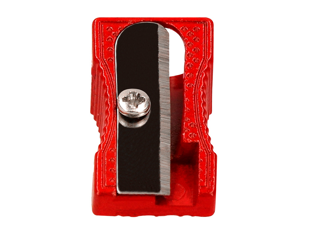 TAILLE-CRAYON LIDERPAPEL METALLIQUE 1 USAGE COLORIS ROUGE