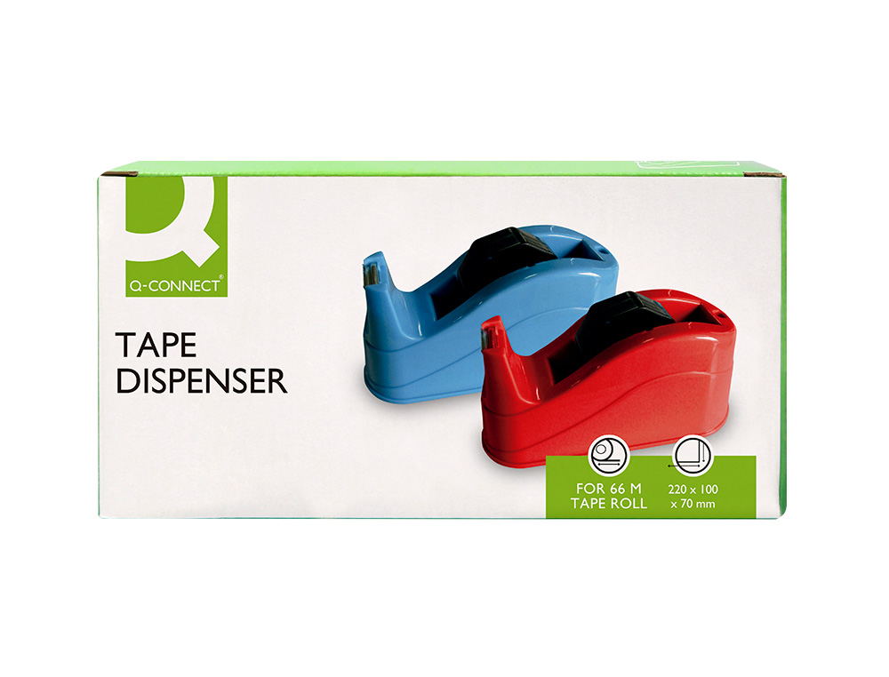 DEVIDOIR DE COMPTOIR DE RUBAN ADHESIF POUR ROULEAU DE 66M 220X100X70 MM COLORIS ROUGE