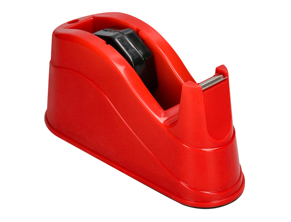 DEVIDOIR DE COMPTOIR DE RUBAN ADHESIF POUR ROULEAU DE 66M 220X100X70 MM COLORIS ROUGE