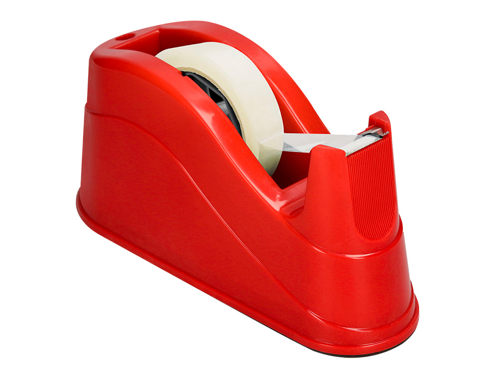 DEVIDOIR DE COMPTOIR DE RUBAN ADHESIF POUR ROULEAU DE 66M 220X100X70 MM COLORIS ROUGE