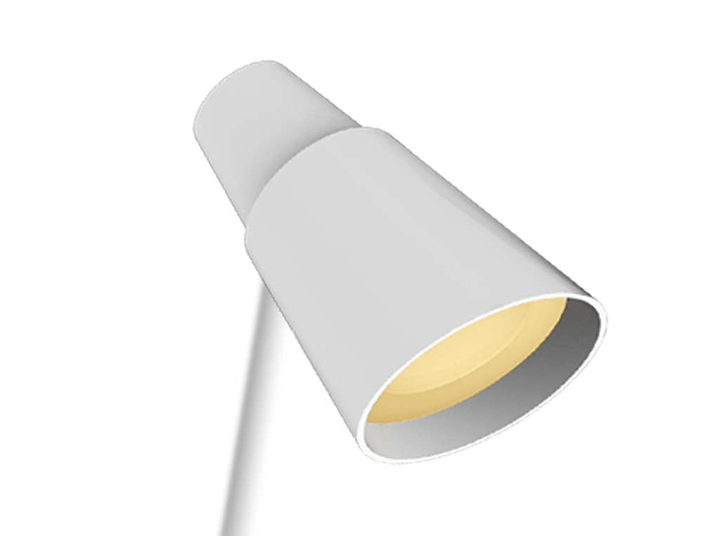LAMPE DE BUREAU Q-CONNECT ABS TACTILE 6W 32 LED CCT 3000K-6300K 360LM E=1000LUX COLORIS BLANC