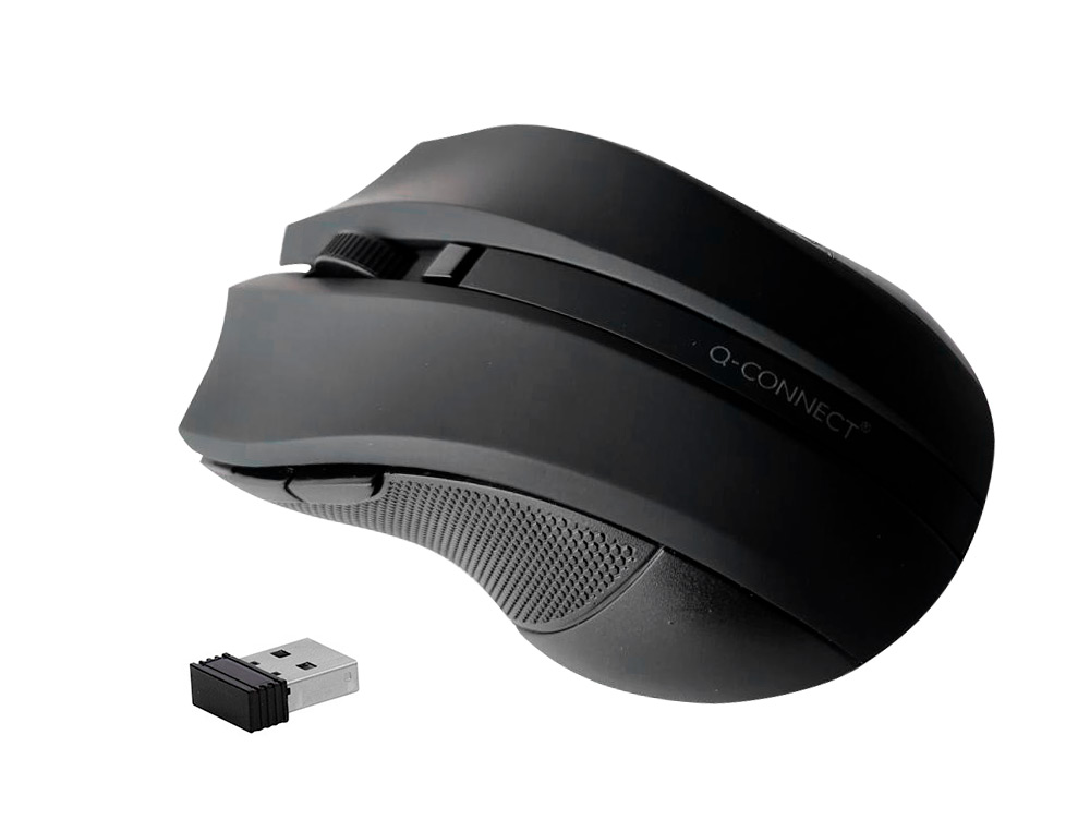 SOURIS Q-CONNECT SANS FIL OPTIQUE 1000DPI RECEPTEUR USB 2,4GHZ COLORIS NOIR