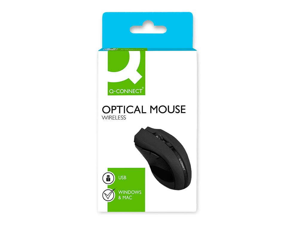 SOURIS Q-CONNECT SANS FIL OPTIQUE 1000DPI RECEPTEUR USB 2,4GHZ COLORIS NOIR