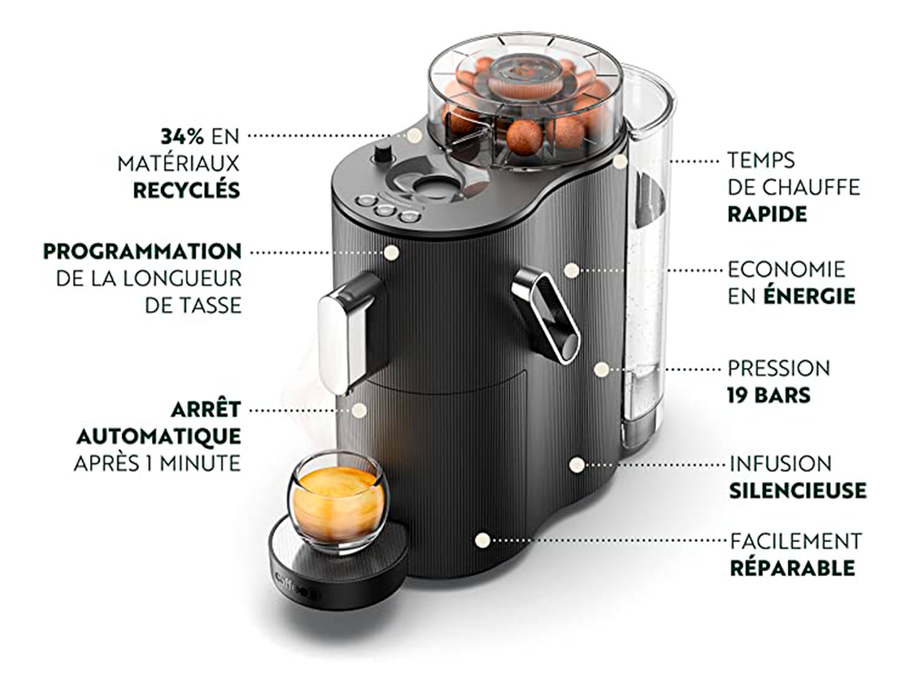 MACHINE A CAF  CAFE ROYAL COFFEEB GLOBE NOIR 1,1L