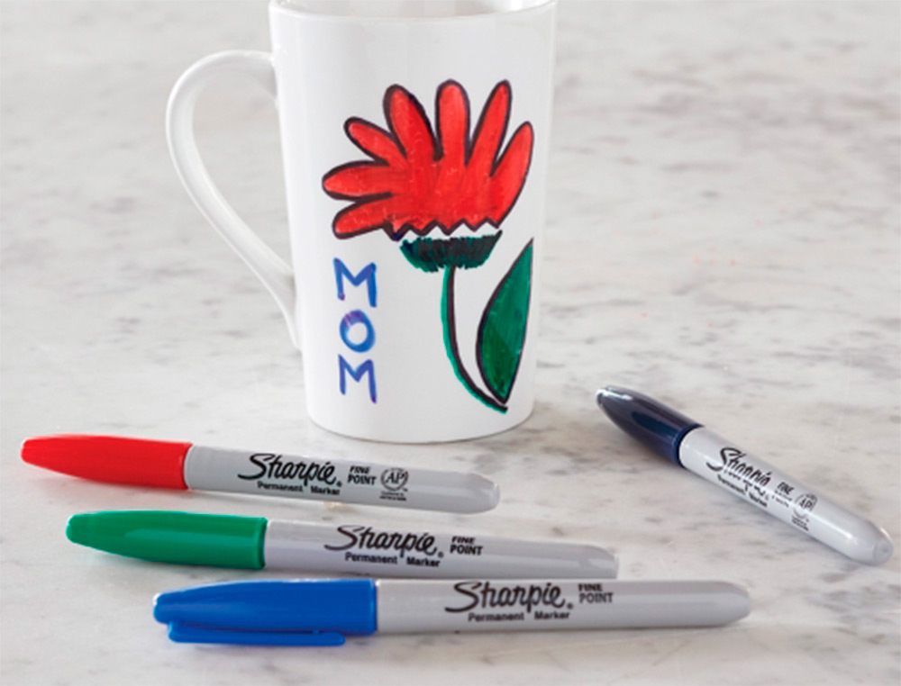 MARQUEUR PERMANENT SHARPIE POINTE FINE 0,9MM ENCRES ASSORTIES STANDARD BLISTER 4 COULEURS
