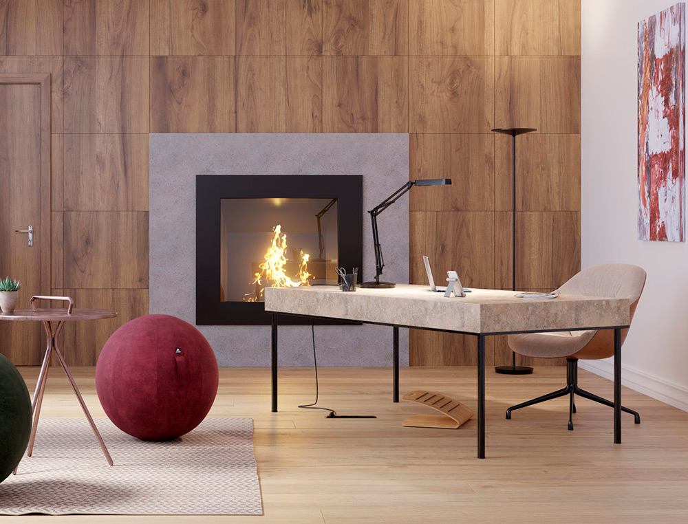 REPOSE PIEDS ALBA ERGONOMIQUE DESIGN EN BOIS 45X35X13,5CM