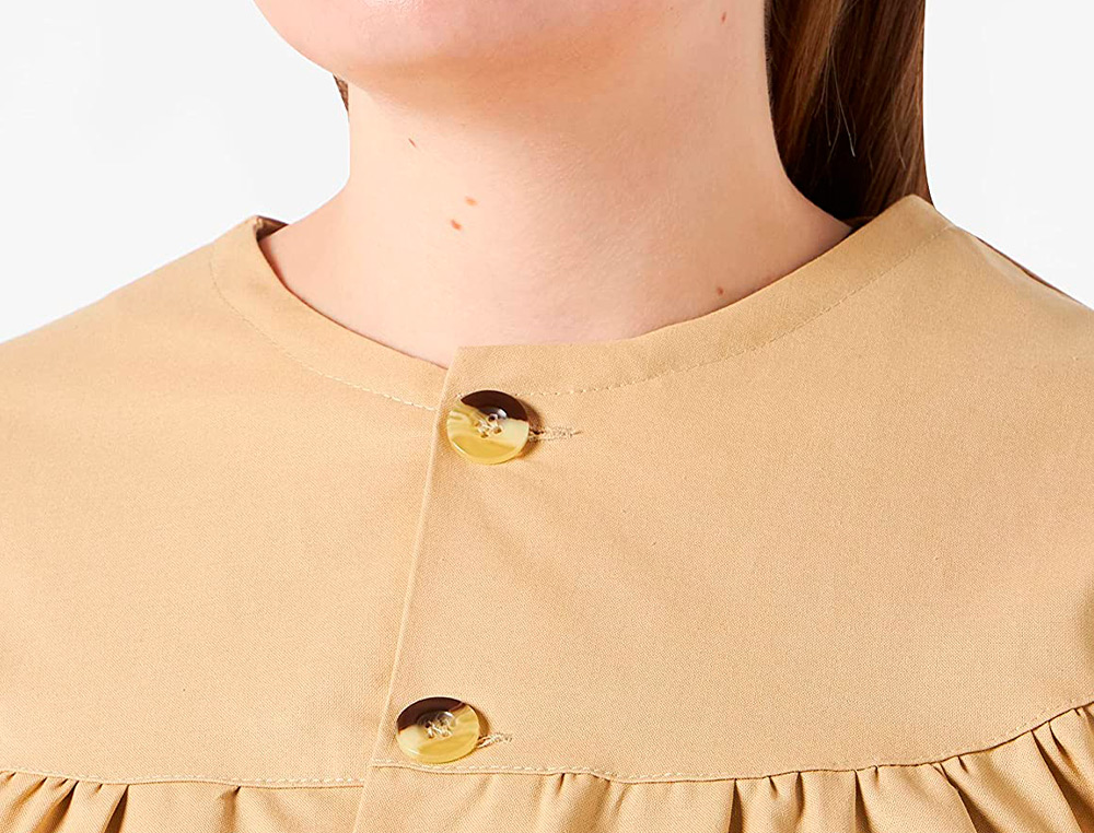 BLOUSE PEINTURE A L'ANCIENNE OZ INTERNATIONAL  S-M COTON   COLORIS BEIGE