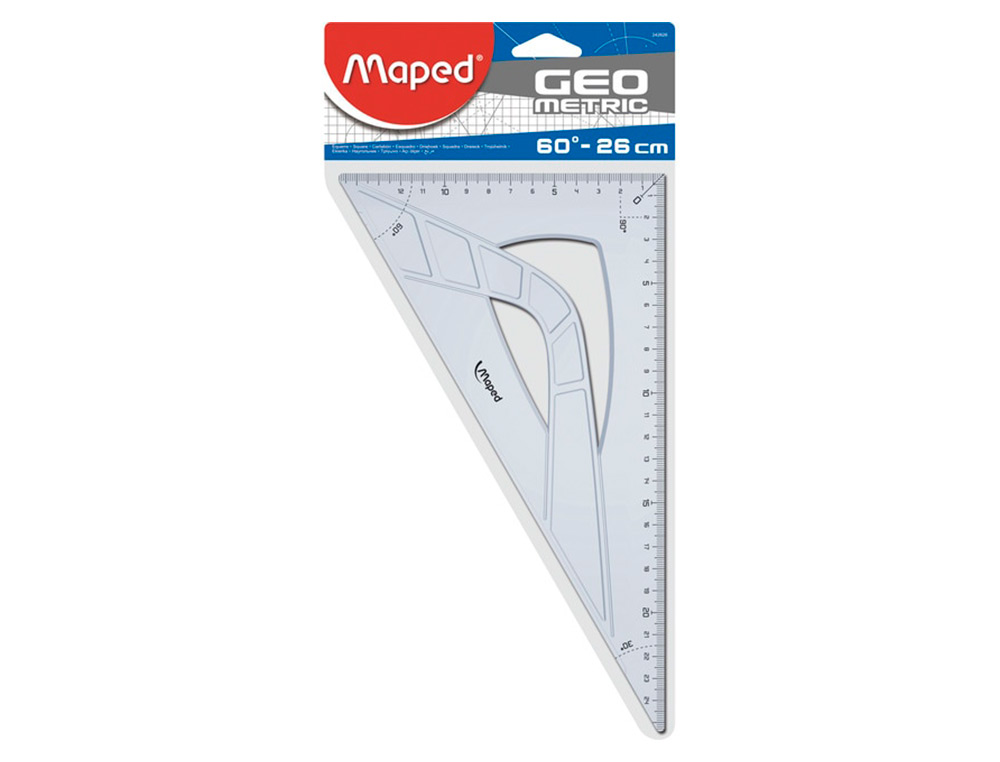 EQUERRE MAPED GEOMETRIQUE EN PLASTIQUE RECICLE 60 HYPOTENUSE 21CM