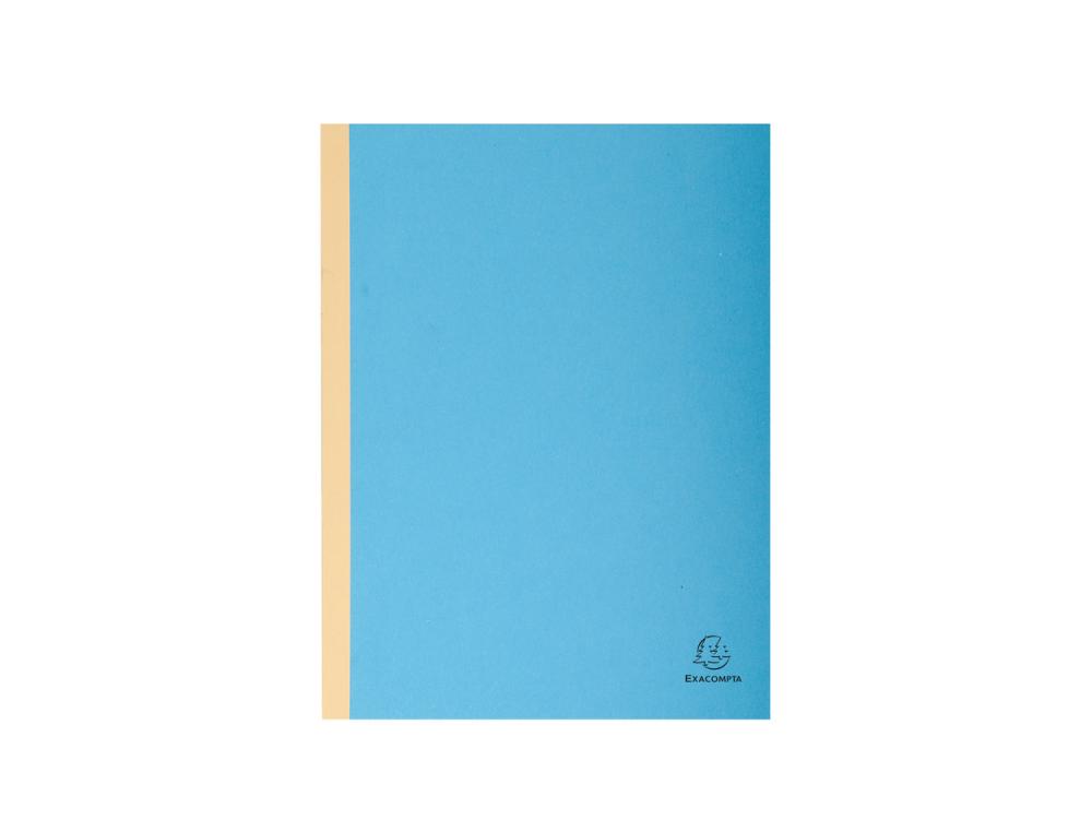 CHEMISE EXACOMPTA CARTE 240X320MM 320G DOCUMENTS A4 210X297MM SOUFFLET DOS TOILE 30MM COLORIS BLEU PAQUET 25 UNITES