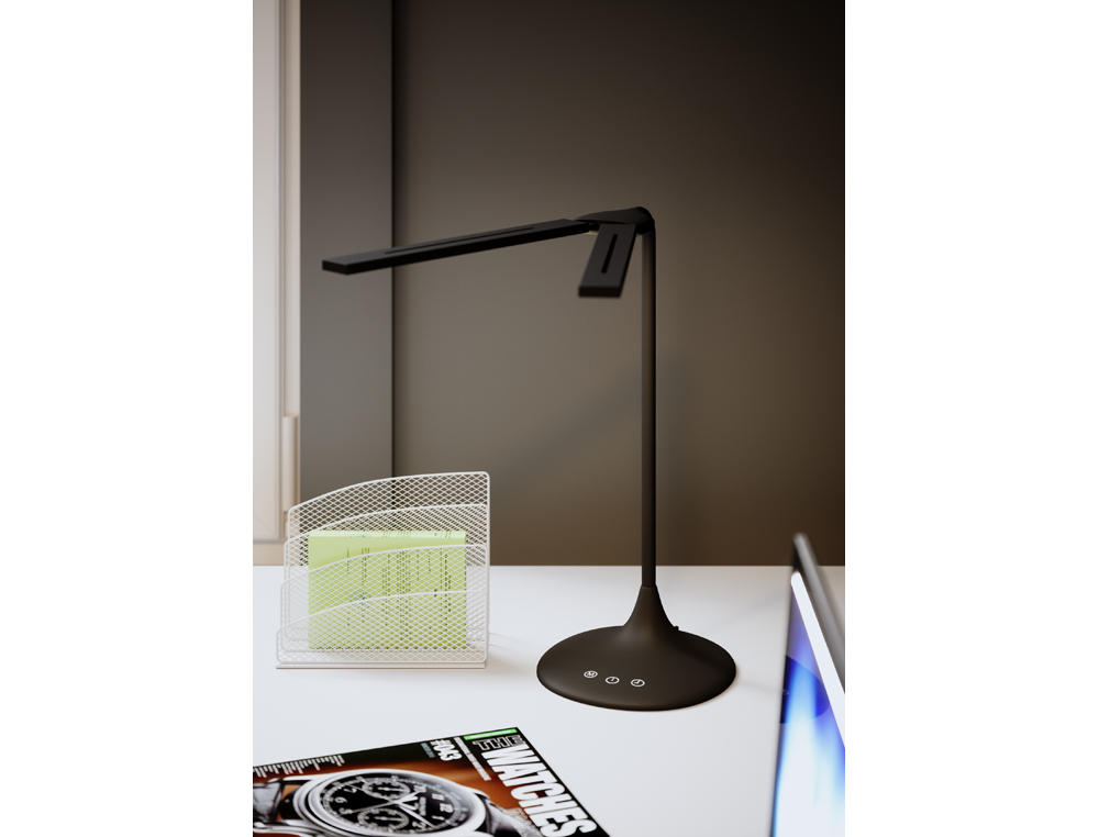 LAMPE LED ALBA 2 TETES ORIENTABLES SANS FIL TRANSPORTABLE LONGUEUR 27CM BASE DIAM. 17CM BRAS 36CM