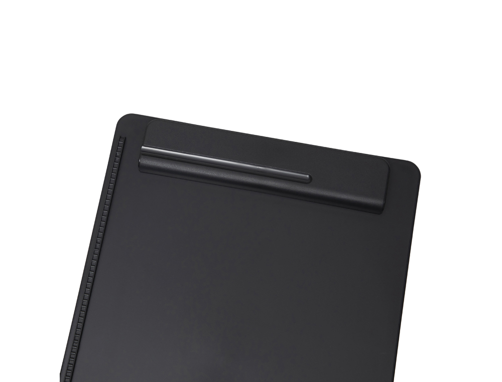 PORTE-BLOC MAUL GO A4 PLASTIQUE RECYCLE PORTE-STYLO INTEGRE DANS PINCE COLORIS NOIR