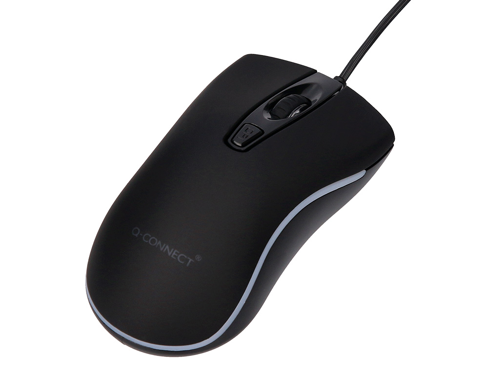 SOURIS Q-CONNECT GAMING OPTIQUE FILAIRE DPI 800/1200/1600 4 BOUTONS LUMIERE LED COLORIS NOIR