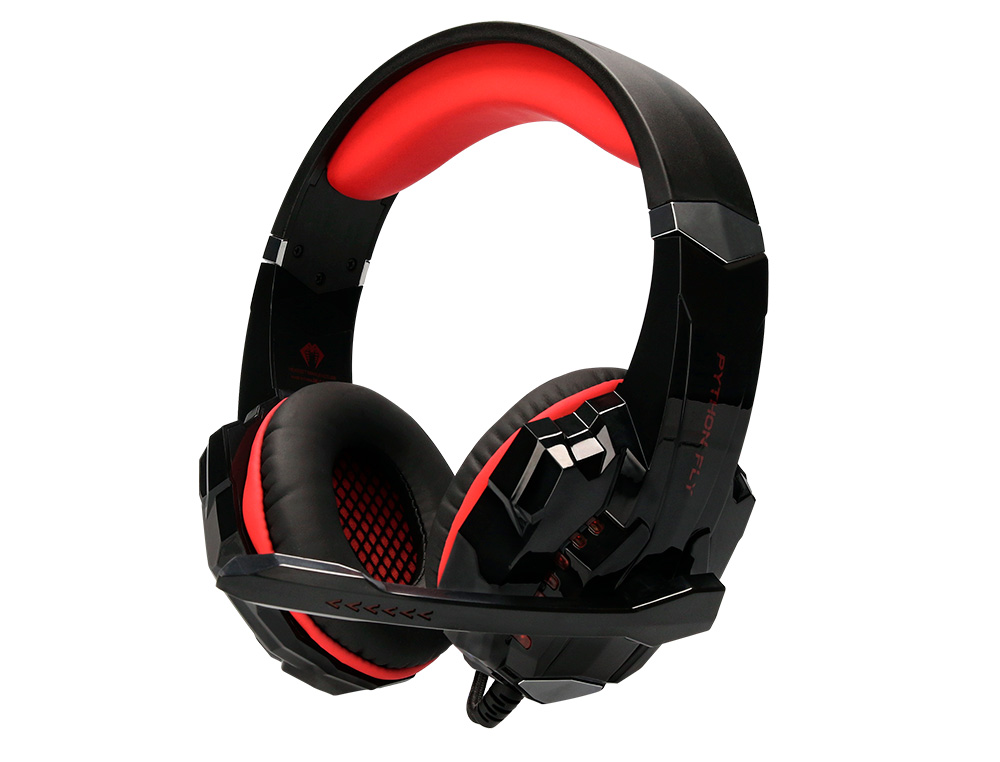 CASQUE Q-CONNECT GAMING FILAIRE AVEC MICROPHONE AJUSTABLE ET LUMIERE LED COLORIS NOIR