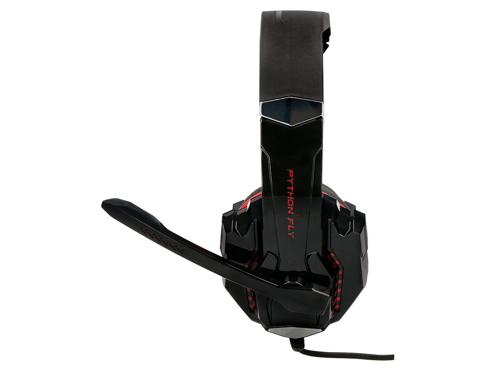CASQUE Q-CONNECT GAMING FILAIRE AVEC MICROPHONE AJUSTABLE ET LUMIERE LED COLORIS NOIR