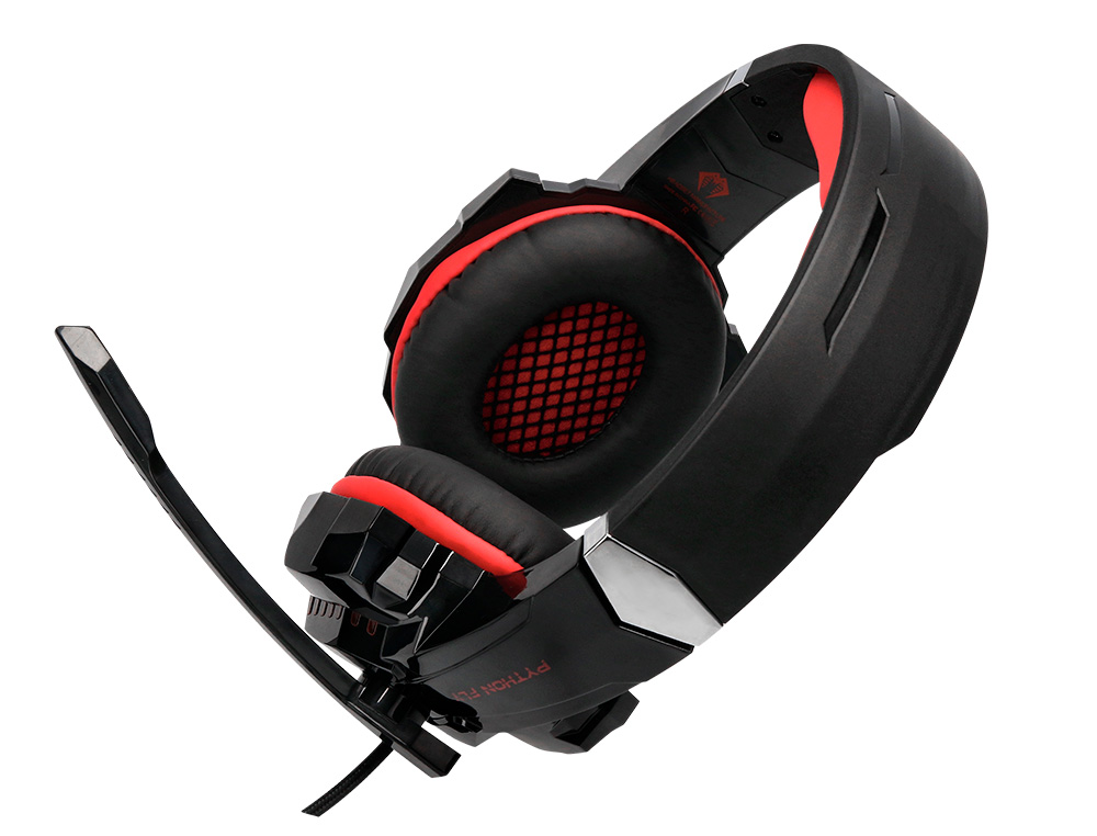 CASQUE Q-CONNECT GAMING FILAIRE AVEC MICROPHONE AJUSTABLE ET LUMIERE LED COLORIS NOIR