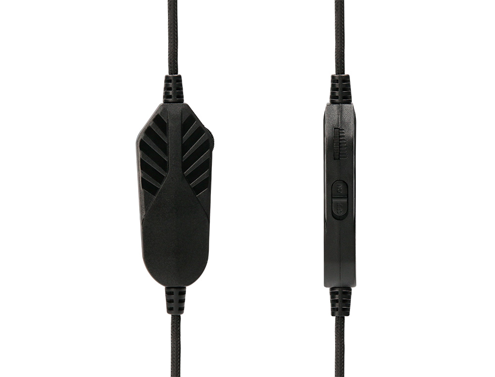 CASQUE Q-CONNECT GAMING FILAIRE AVEC MICROPHONE AJUSTABLE ET LUMIERE LED COLORIS NOIR